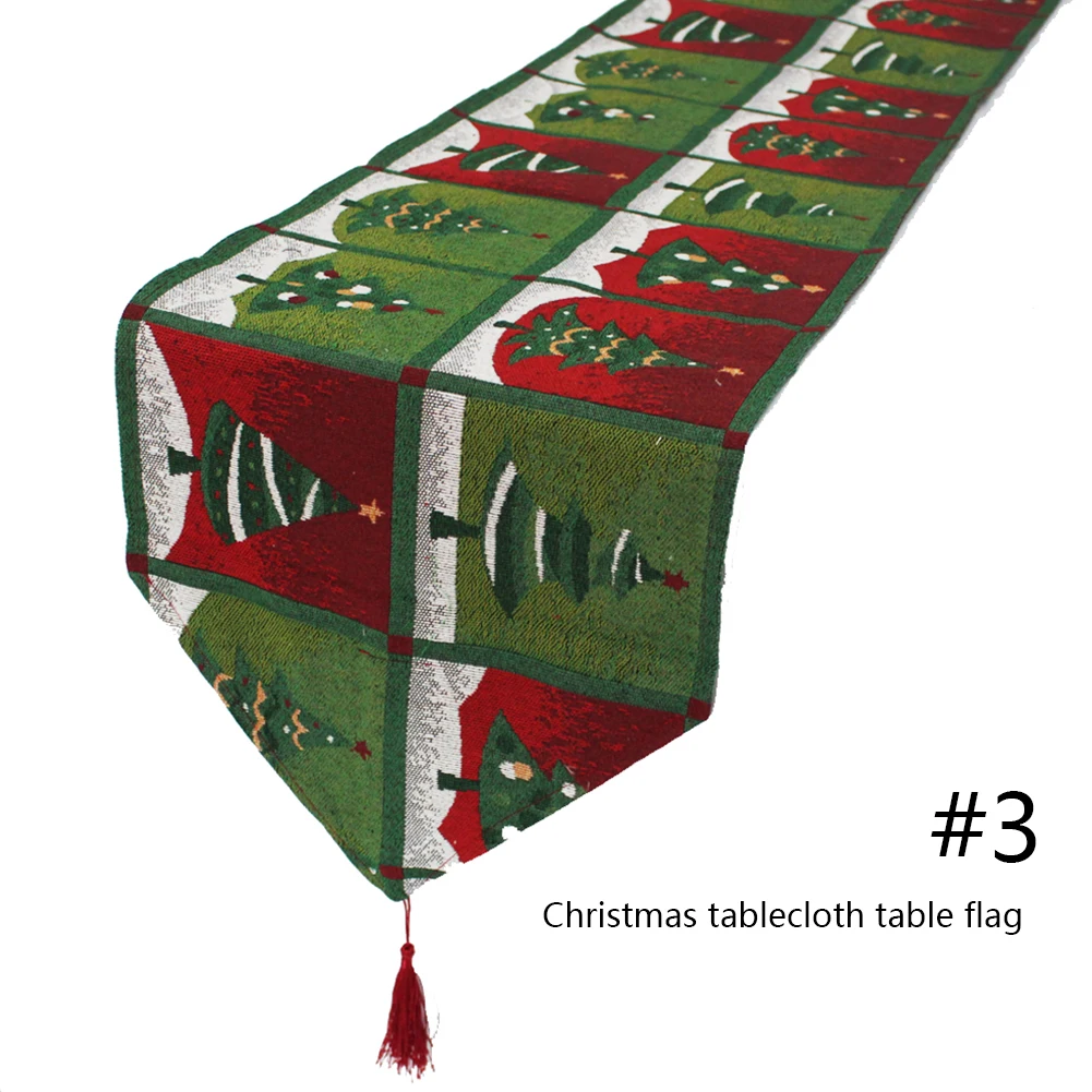 Рождество настольная дорожка из хлопка и льна скатерти вышитые обеденное