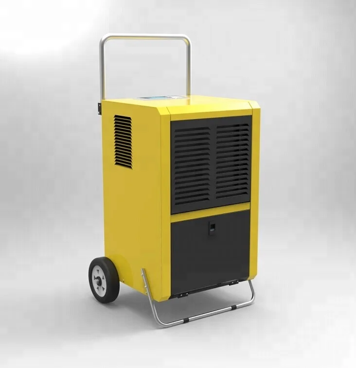 

Hot Sale Metal Portable Dehumidifier With Big Wheels And Folding Handle