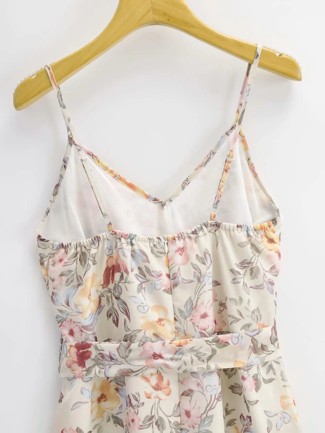

Sexy WomenV Neck Suspenders Flower Print Dress Vintage Fashion Slim Sweet Chic Female Mini Dresses