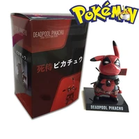 pokemon 10cm anime pikachu figure cos deadpool figurine pvc action figure pokemon figures cartoon movie toys doll with box