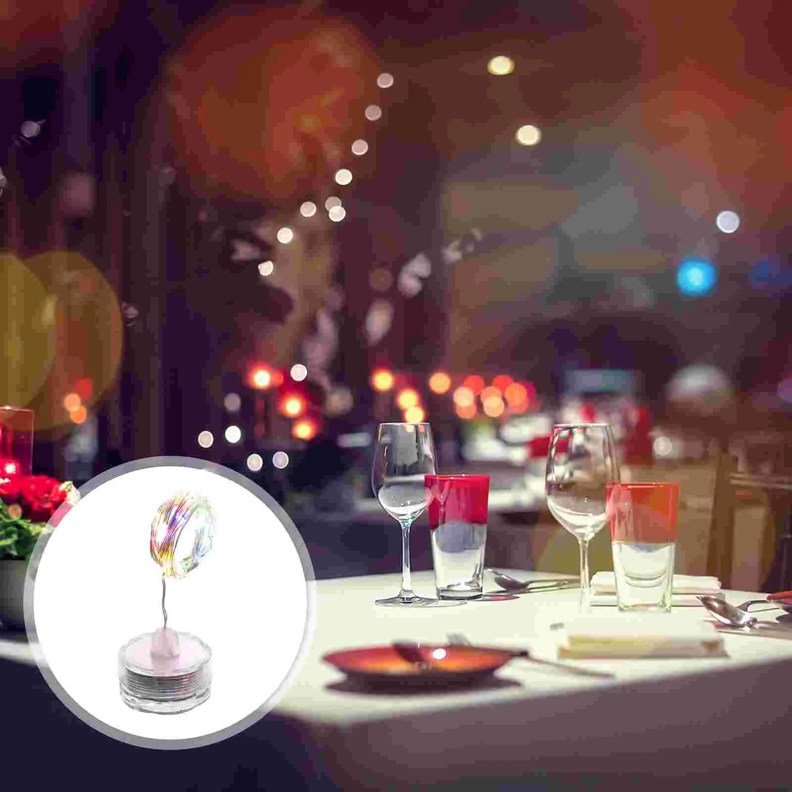 

6Pcs Submersible String Lights Copper Wire Diving Lamp LED Button Battery Light