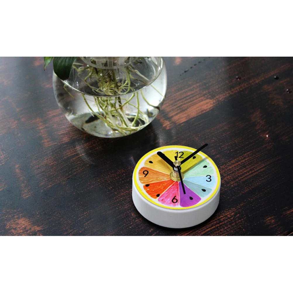 Магниты на холодильник круглые часы с фруктовым узором настенные наклейки для