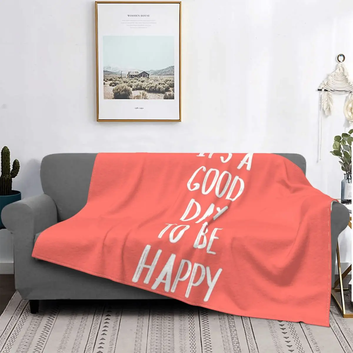 

Es un buen día para ser feliz en Coral, manta, colcha para cama, sofah cama A cuadros, sofra A cuadros, manta de muselina, alfombr