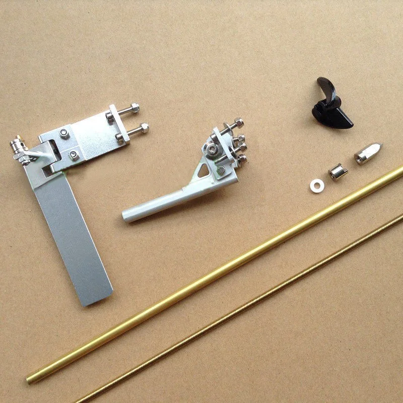 

1Set RC Electric Boat Shaft Kit 95mm Steering Water Rudder+70mm Shaft Bracket+4mm Flexible Shaft+36mm Propeller+Props Adapter