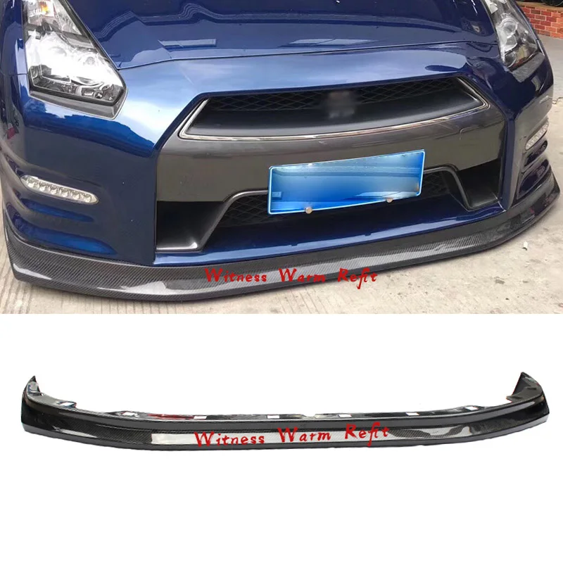 Спойлер для переднего бампера Nissan GTR R35 разветвитель пластик армированный