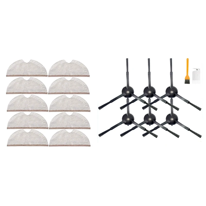 

1Set For Xiaomi Roborock S5 S50 S55 Side Brush Cleaning Brush Robot & 10 Pcs Mops Accessories Full Coverage