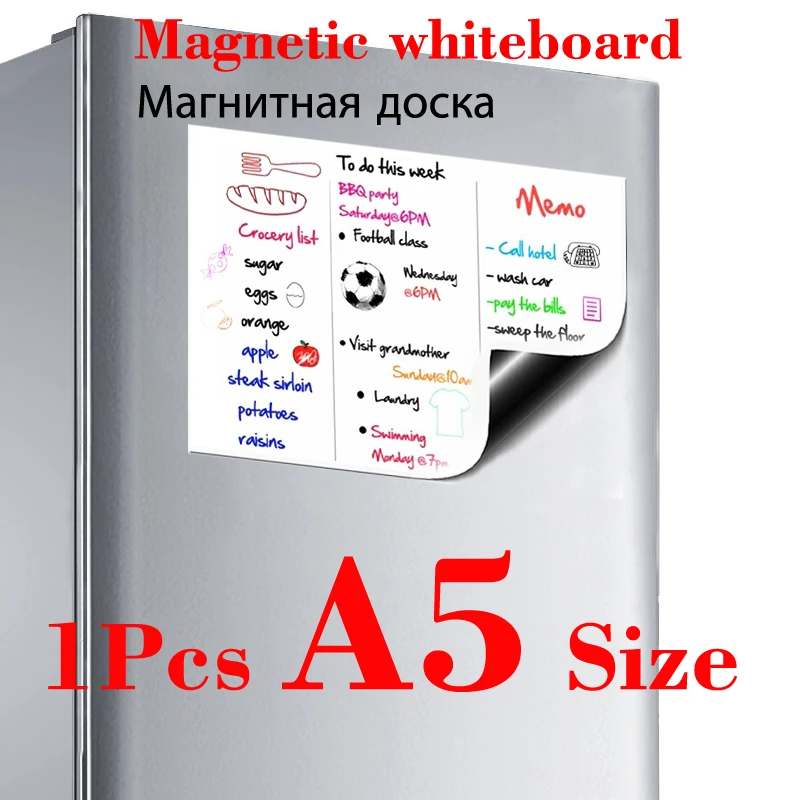 Магнитная доска размера A5, наклейки на холодильник, магнитные презентационные доски для дома, кухни, офиса, доски для сообщений, белая доска ...