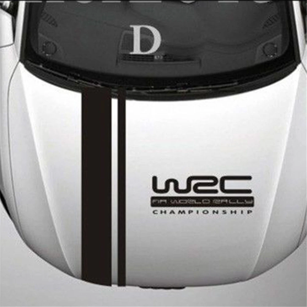 Fashion WRC Stripe Car Covers Vinyl Racing Sports Decal Head Sticker Wrap Stickers For Decoration | Автомобили и мотоциклы