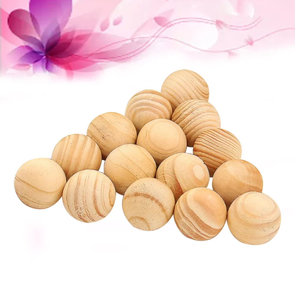 

50pcs Natural Cedar Wood Balls Moth Repellent for Drawers Storage Boxes Closets