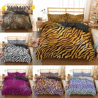 zeimon new 3d bedding sets colorful leopard duvet cover pillowcase 23pcs twin queen king size bed clothes for home textiles