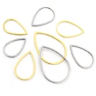 20 шт.лот 13, 26, 32 мм позолоченные кольца из нержавеющей стали в форме капли для самостоятельного изготовления сережек и ювелирных изделий