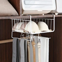 compact hanging pullout drawer basket sliding under shelf storage organizer metal wire attaches to shelving easy install