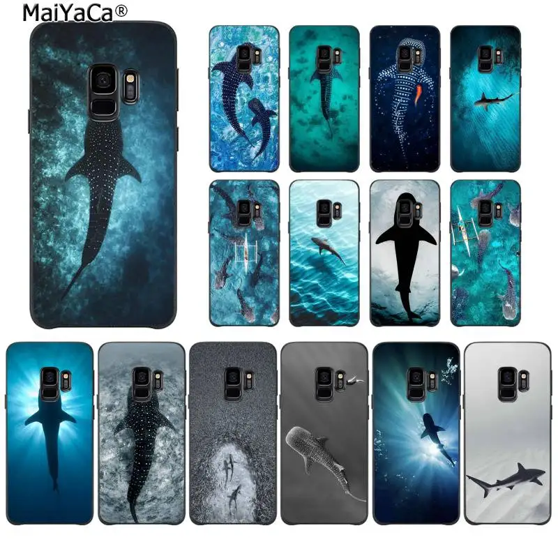 MaiYaCa морской Кит Акула плавание DIY красивый чехол для телефона samsung S9 plus S5 S6 edge S7 S8