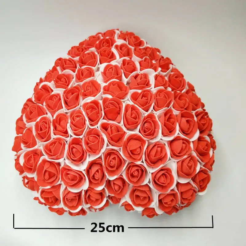 Искусственные цветы Флорес 1 шт. 25 см поролоновые розы в форме сердца для свадьбы