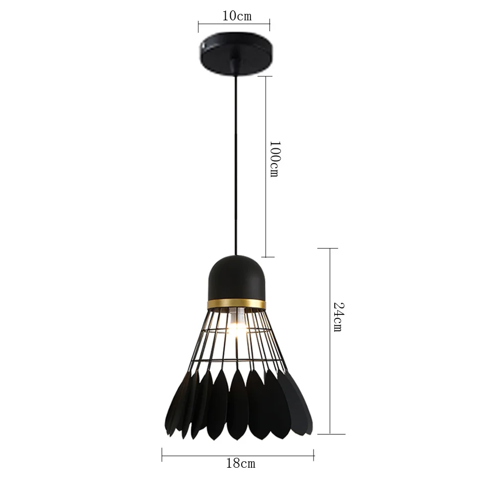 

Creative Badminton Pendant Lights modern restaurant dining room lamp personality bar study bedroom lamps WJ507