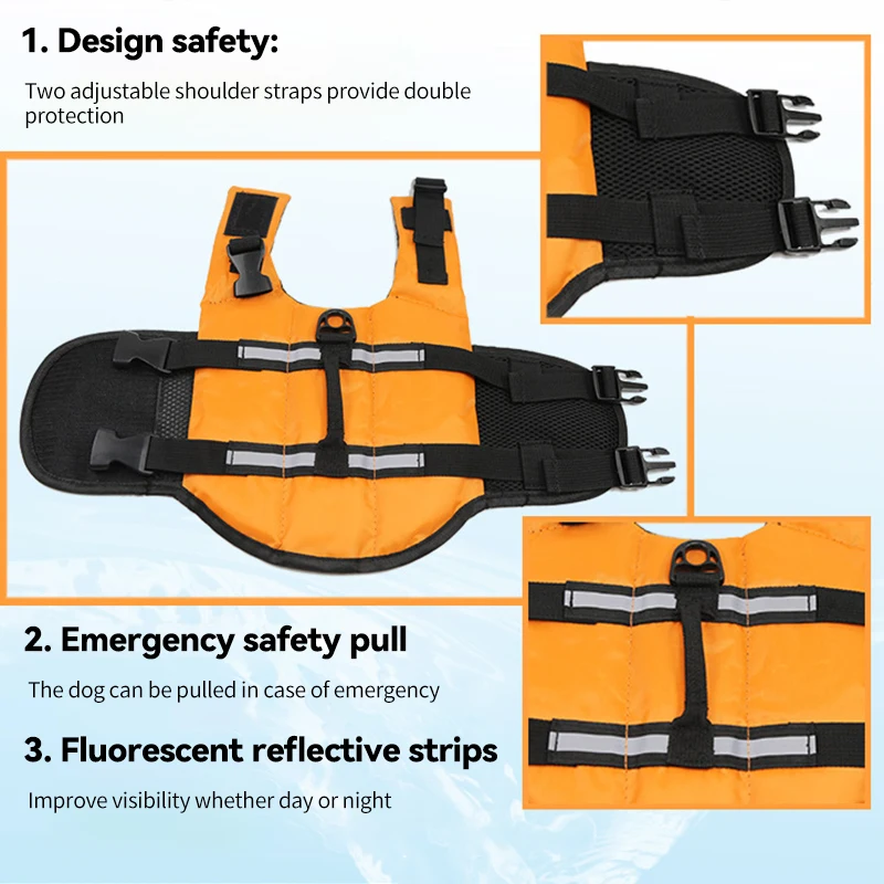 Спасательный жилет для собак летний водонепроницаемый регулируемый маленьких и