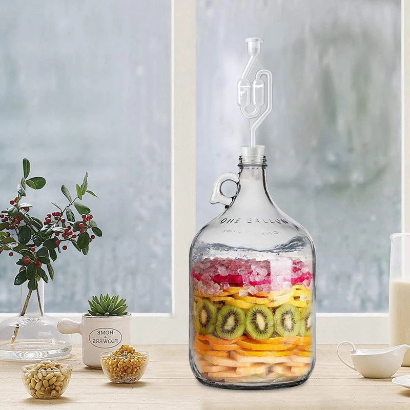 

Fermentation Airlock,Brewing Airlock Wine Airlock Beer Airlock with Rubber Airlock Stopper Plugs Airlock Twin Bubble Airlock for