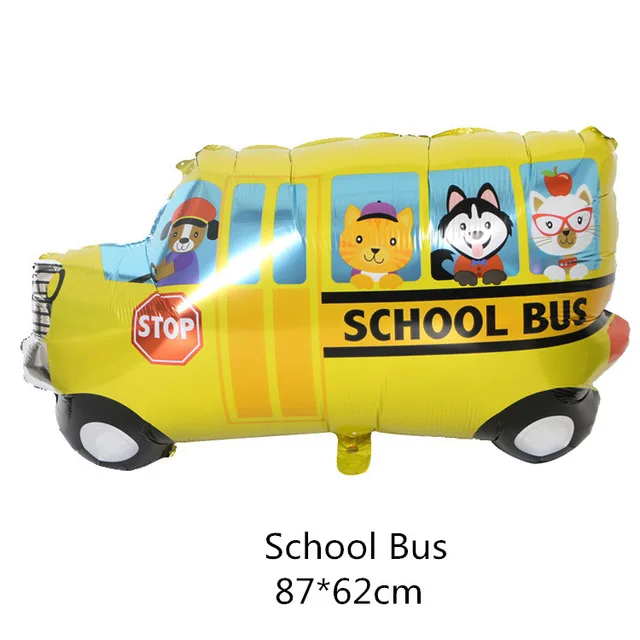 1 комплект украшение для дня рождения баннер с днем мальчиков школьный автобус