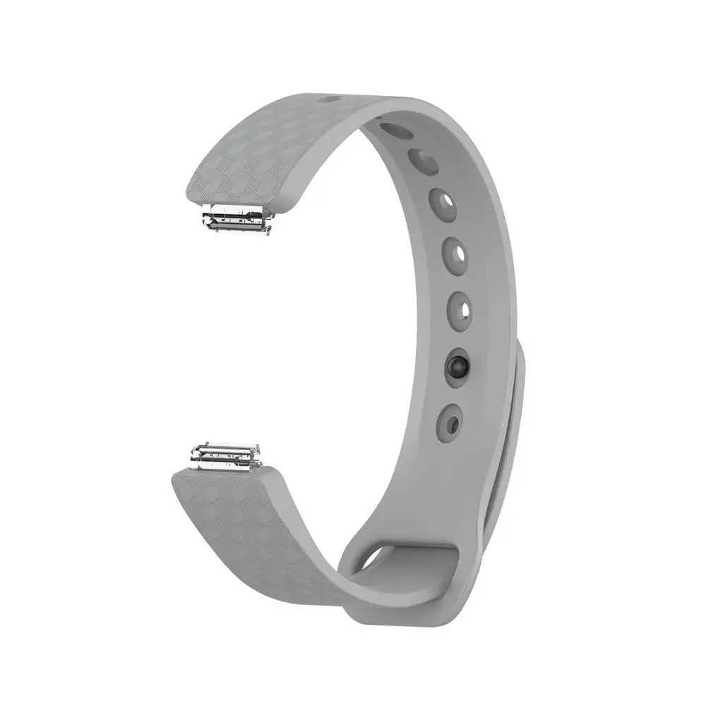 3D Силиконовый ремешок для Fitbit Inspire/Inspire HR трекер активности/ace2 Замена для умных часов ремешок для часов - Цвет: Серый