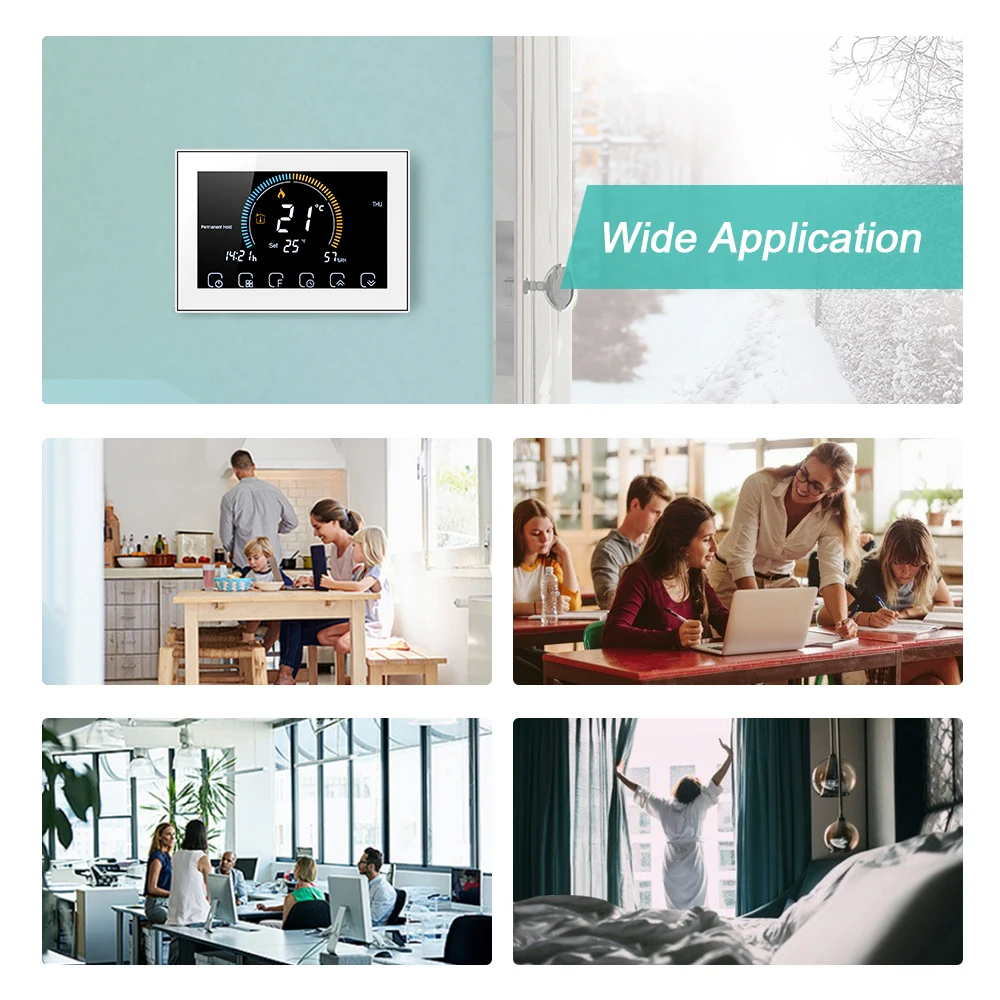 Wi Fi умный программируемый термостат с голосовым управлением через приложение