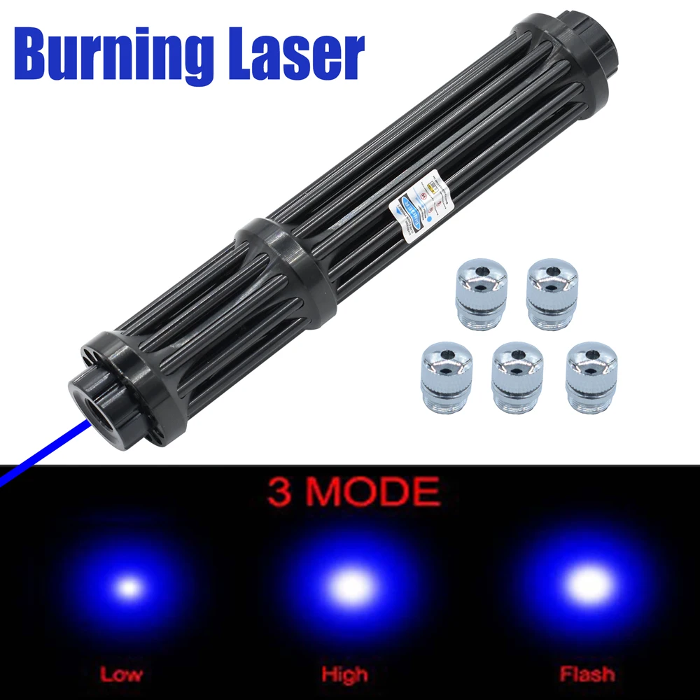 Синяя лазерная горелка высокой мощности 21 см 445нм 10000 м лазерфонарь нм | Спорт и