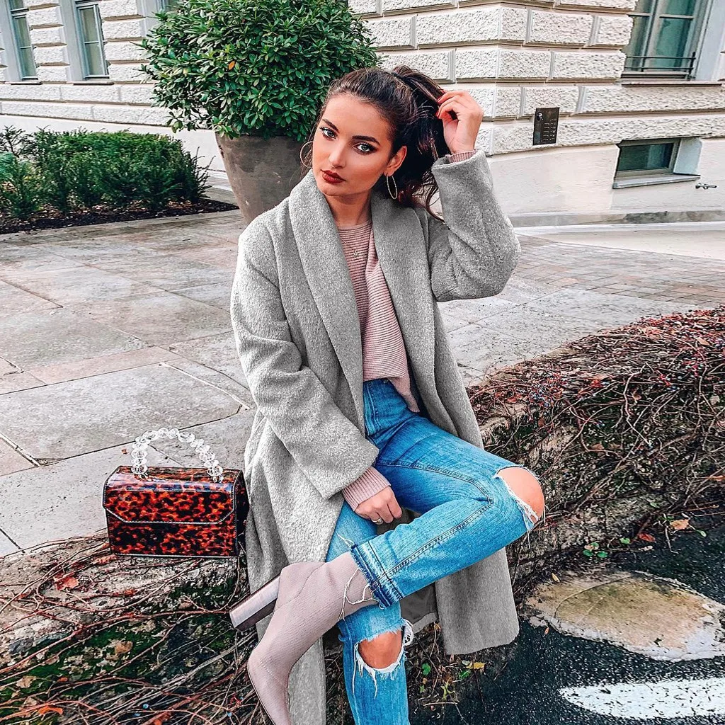 Новинка модные женские куртки SAGACE с длинным рукавом однотонное повседневное