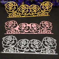rose flower border metal cutting dies new 2021 stencils scrapbooking embossing craft punch paper crafts card making diy template