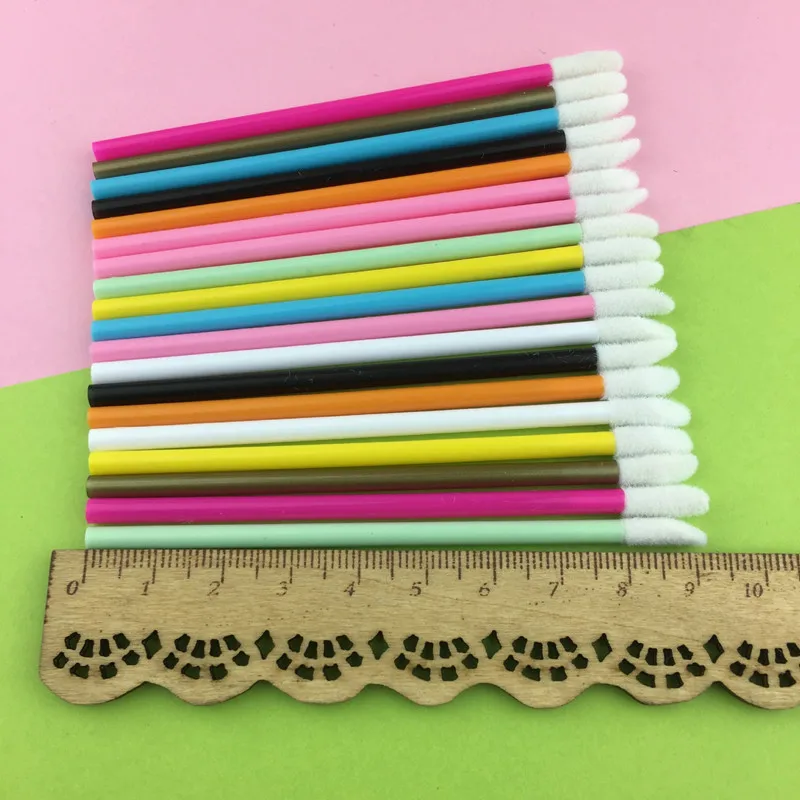 50 шт одноразовые набор кисточек для макияжа кисть губной помады блеск губ