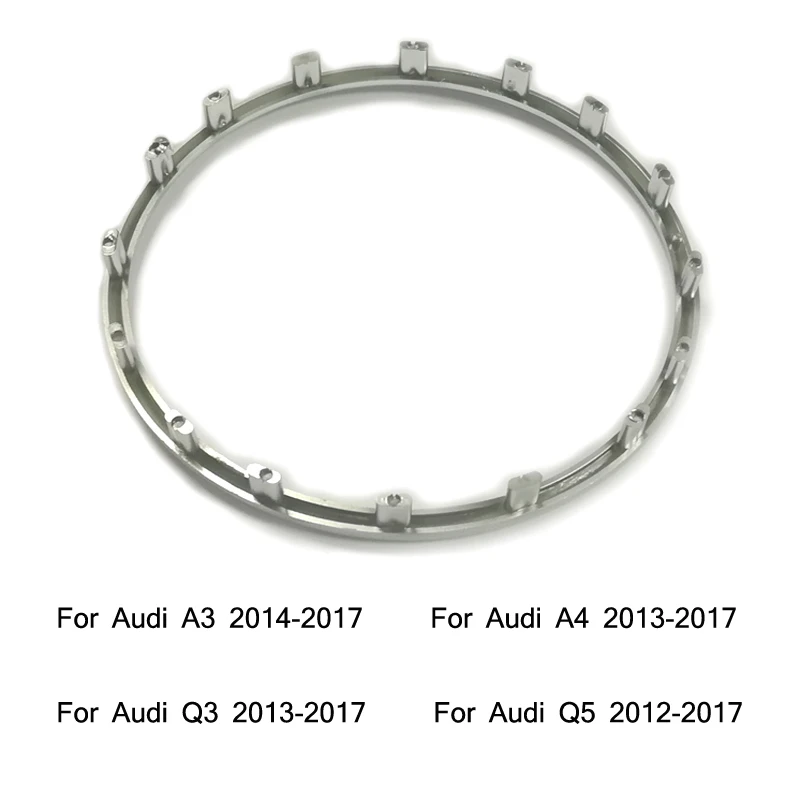 

Chrome abs steering wheel trim sticker insert emblem logo ring frame sequins cover accessories for Audi A3 S3 8V A4 B8 B9 A7 Q3