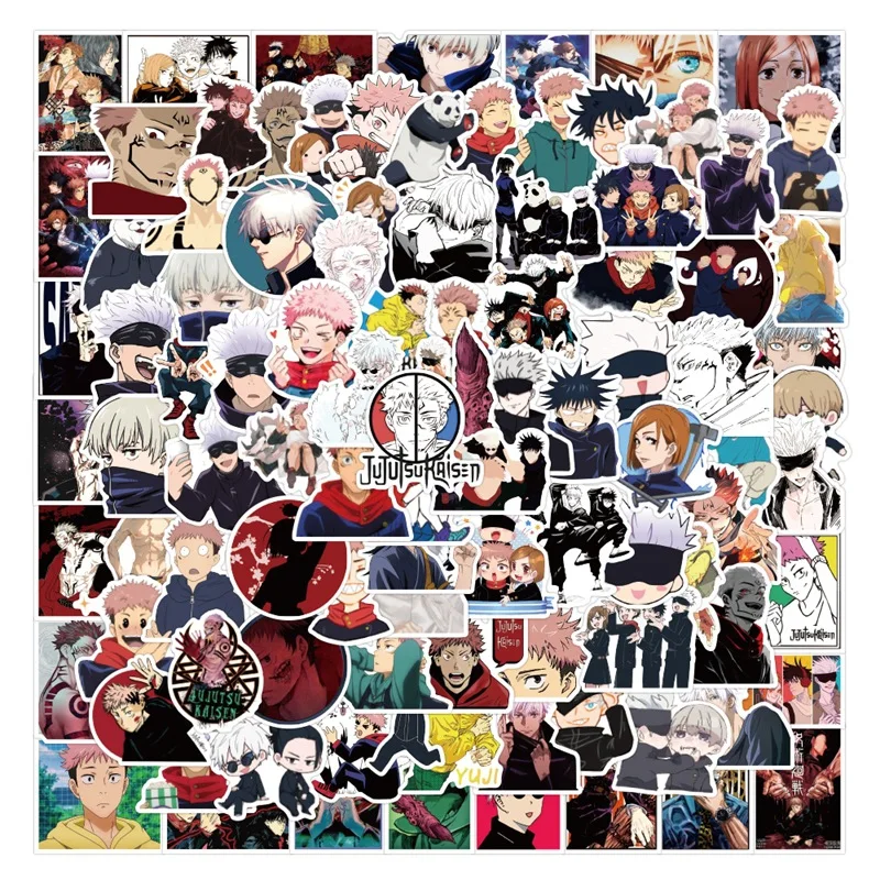 

50PCS Stickers Aesthetic Anime Jujutsu Kaisen Graffiti Decals for Laptop Skateboard Fridge Classic Toy Cool Sticker for Kid