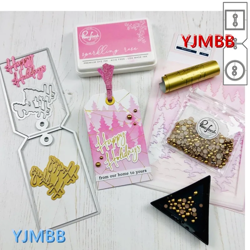 

YJMBB Новая красивая Закладка, бирка, подвесная карта, металлические Вырубные штампы, скрапбукинг, альбом, бумага «сделай сам», ремесло, тиснен...