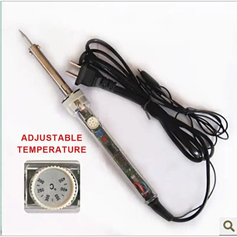 

Electric Soldering Iron Clear Housing Adjustable Temperature Welding Tool