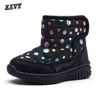 xzvz kids snow boots faux fur lined childrens shoes water repellent design kids shoes add velvet inside baby snow boots