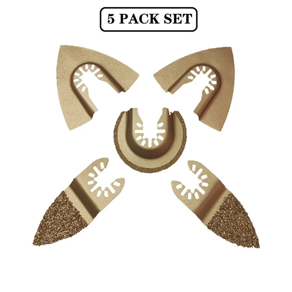 

5pcs/set Saw Blade Multifunctional Quick Release Trimming Hard Grinding Carbide Oscillating Tool Replacement Universal Tools