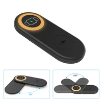 foldable wireless charger for smart watch phone earphone magnetic wireless 3 in 1 fast chargering for iphone 12 13 pro max mini