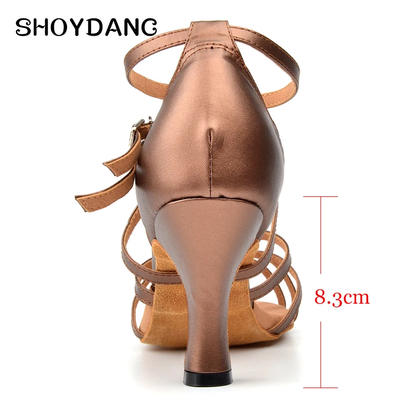 Искусственная Пелле Scarpe Da Ballo Latino Donna Delle Signore Marrone Inferiore Molle Sandali | Спорт и
