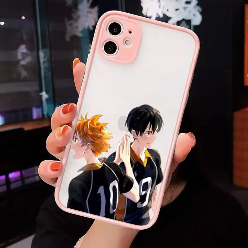 

Anime Haikyuu Hinata attacks Phone Cases matte transparent For iphone 7 8 11 12 plus mini x xs xr pro max cover