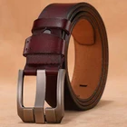 Ремень CETIRI шириной 105-150 см мужской, Роскошный дизайнерский пояс из натуральной кожи, с пряжкой с язычком, широкий коричневый