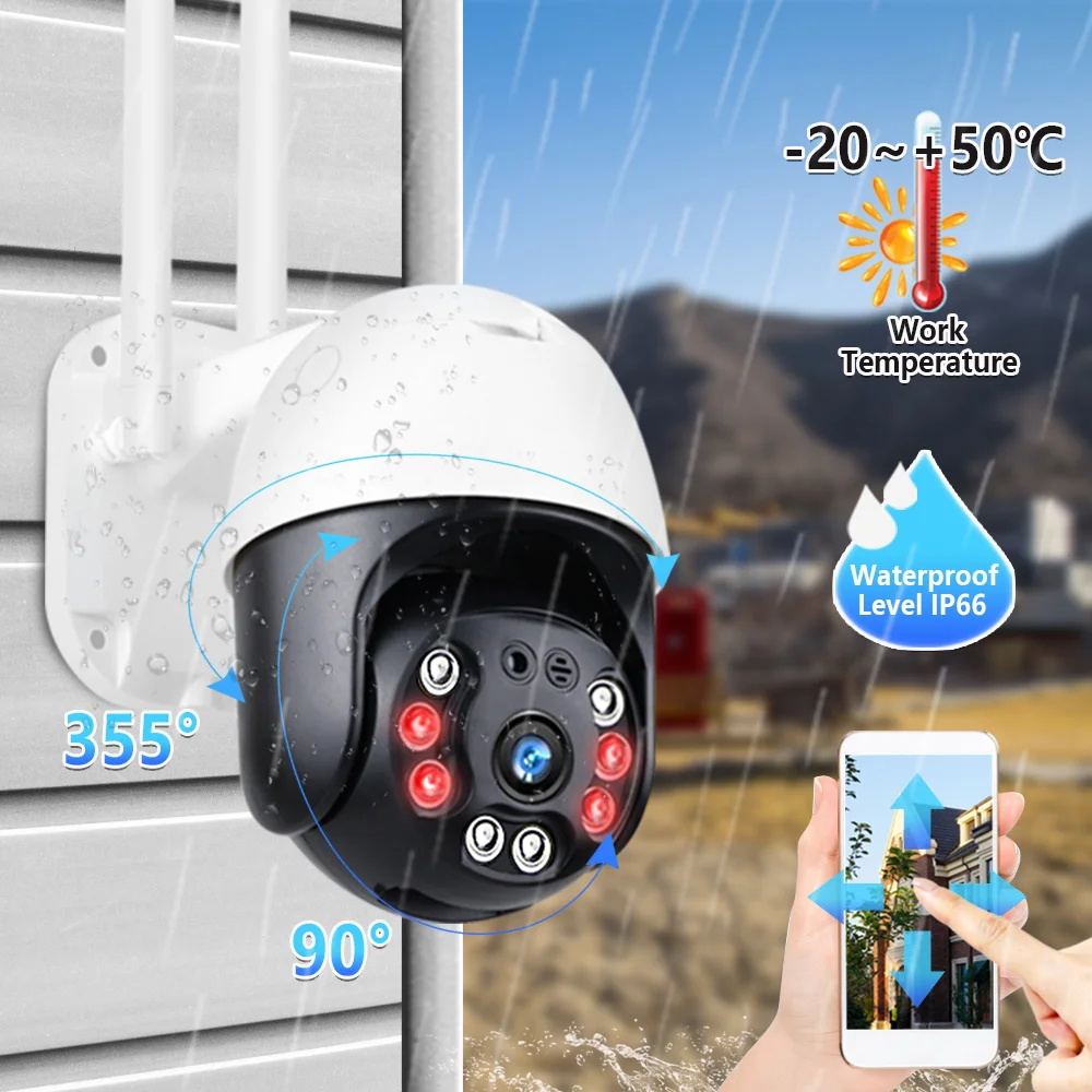 

5-мегапиксельная и 3-мегапиксельная HD IP-камера безопасности, PTZ-камера с Wi-Fi, автоматическое отслеживание, домашний CCTV-мониторинг, сеть h.265,