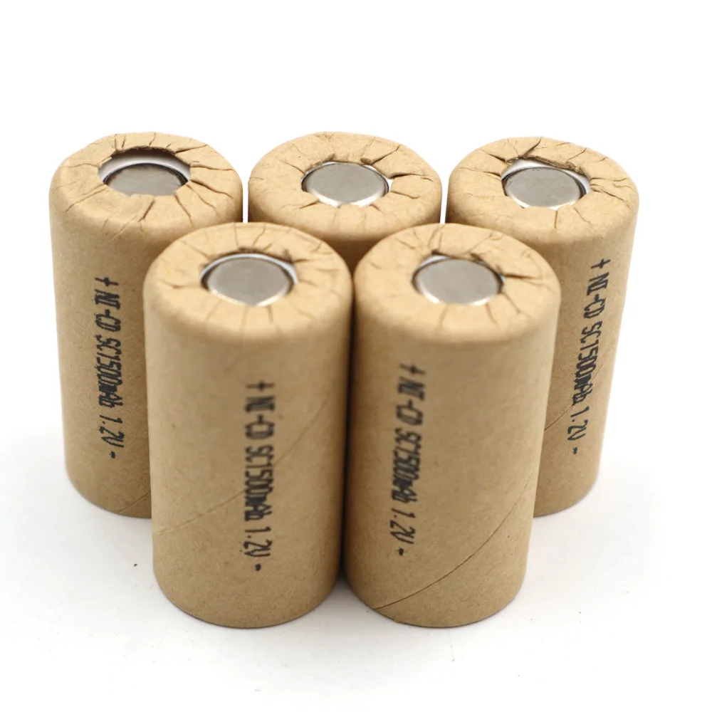 Закрытая акционерная Компания C & P SC1500mAh 15 шт. NI CD 1 2 V Sub Перезаряжаемые высокое