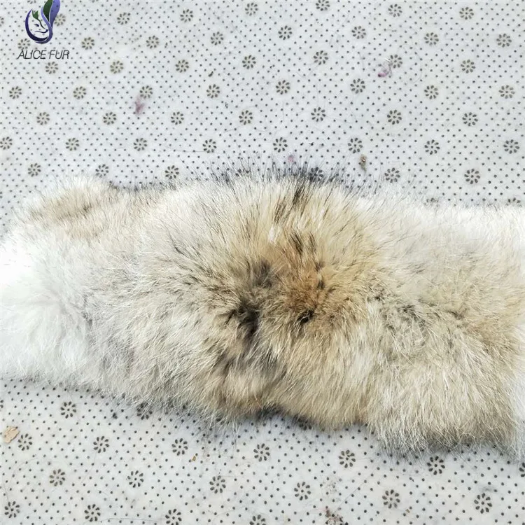 Заводская поставка натуральный цвет молния съемный меховой капюшон отделка для
