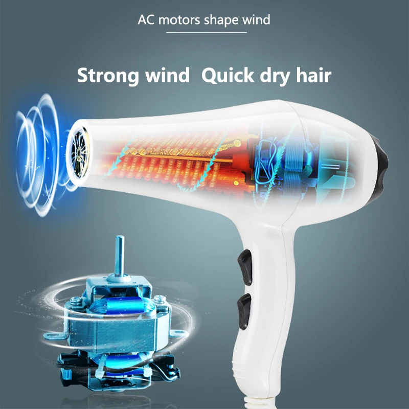 

Autocure 2020 New Hair Dryer Negative Hairdressing Net Red Hair Dryer Home Mute High Power High Wind Hairdresser Dedicated 2100W