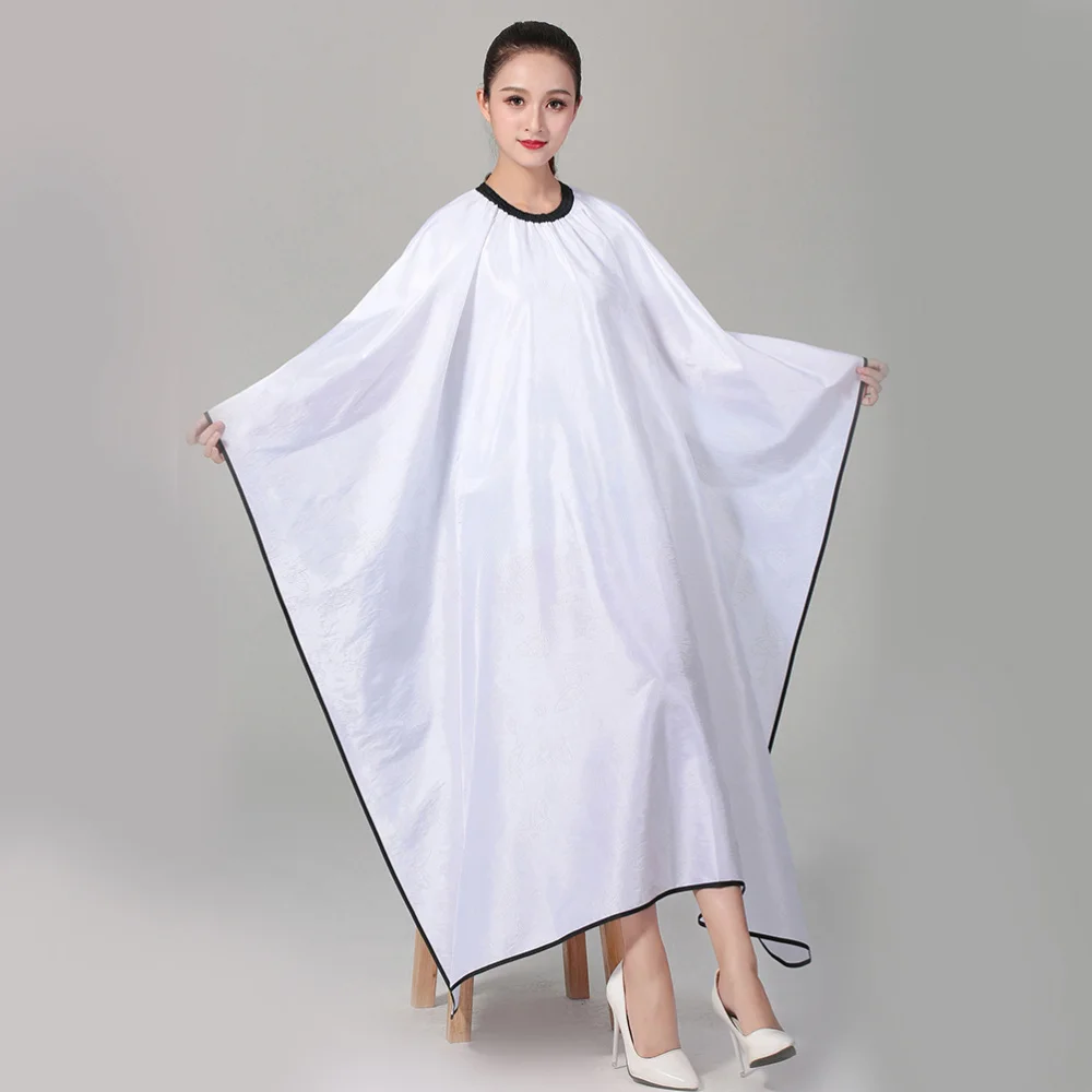 

Simple Hairdressing Cape Practical Haircut Cape Hair Cutting Cloak Haircut Gown For Barber Shop Hairdressing Cape (White)