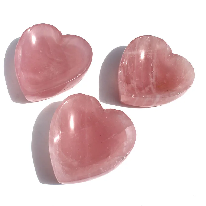 

1 PCS Good Quality Pink Color Natural Rose Quartz Crystal Bowl For Home Decoration