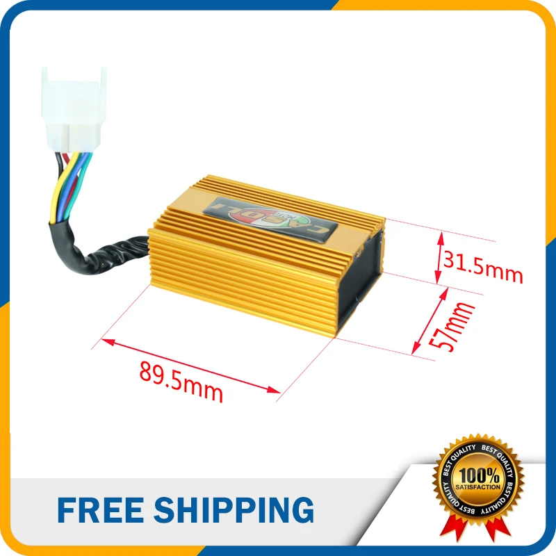 

Off Road Motocross DC Ignitor GY6 Aluminum DC Golden Square Interface CDI Suitable For 125-250 DC Ignition Engine