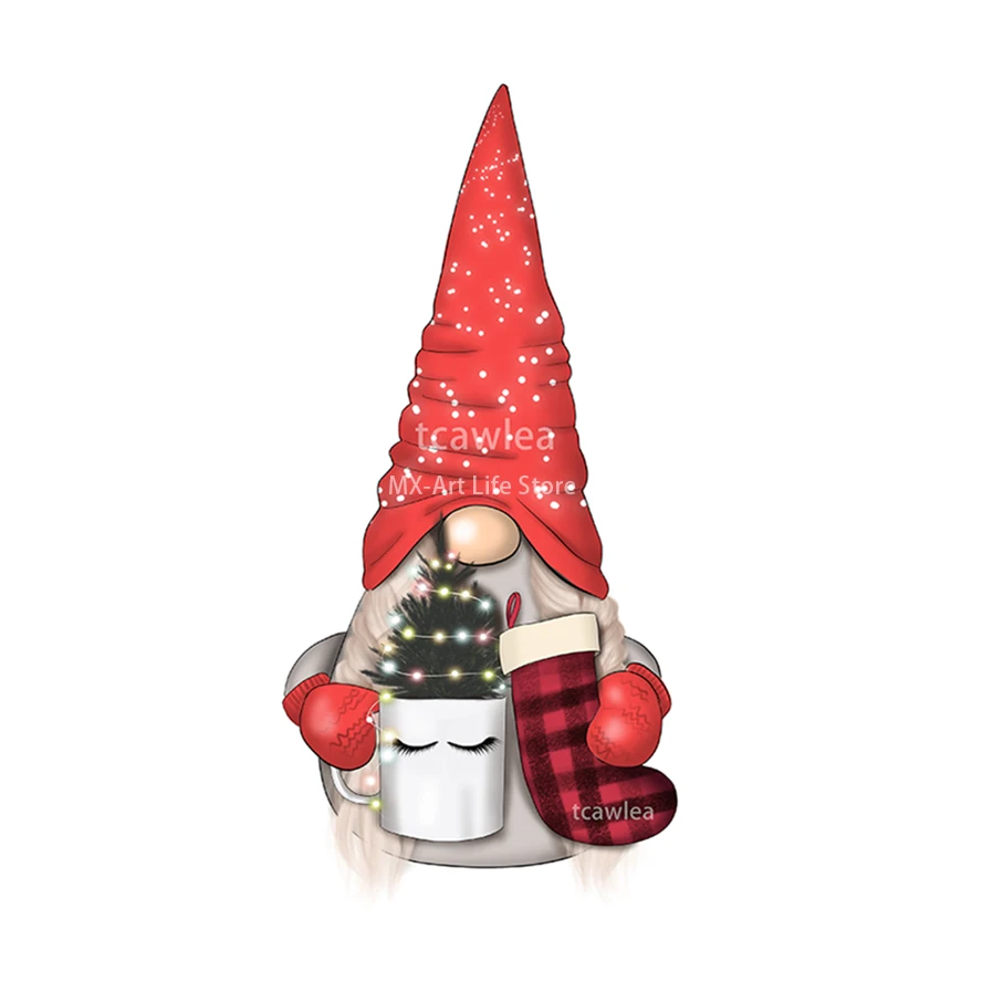 Рождественское дерево чашки Подарок Носок Гнома Санта Металлические ножницы для вырубки Человеческий шаблон для декоративной открытки в стиле DIY.