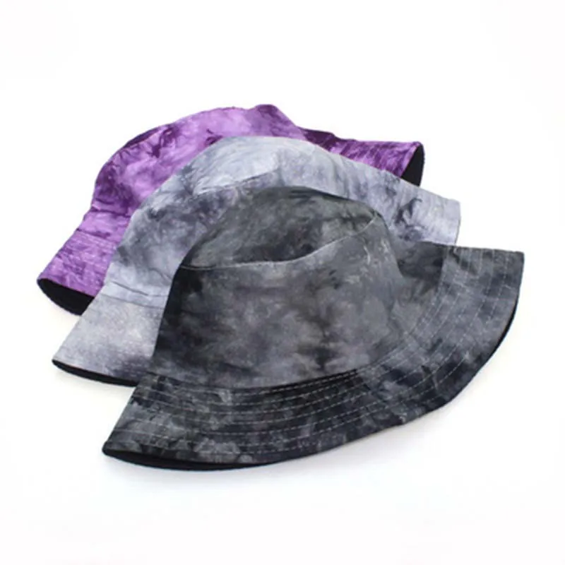 Двусторонняя Рыбацкая шапка с градиентным переходом цветов Повседневная модная