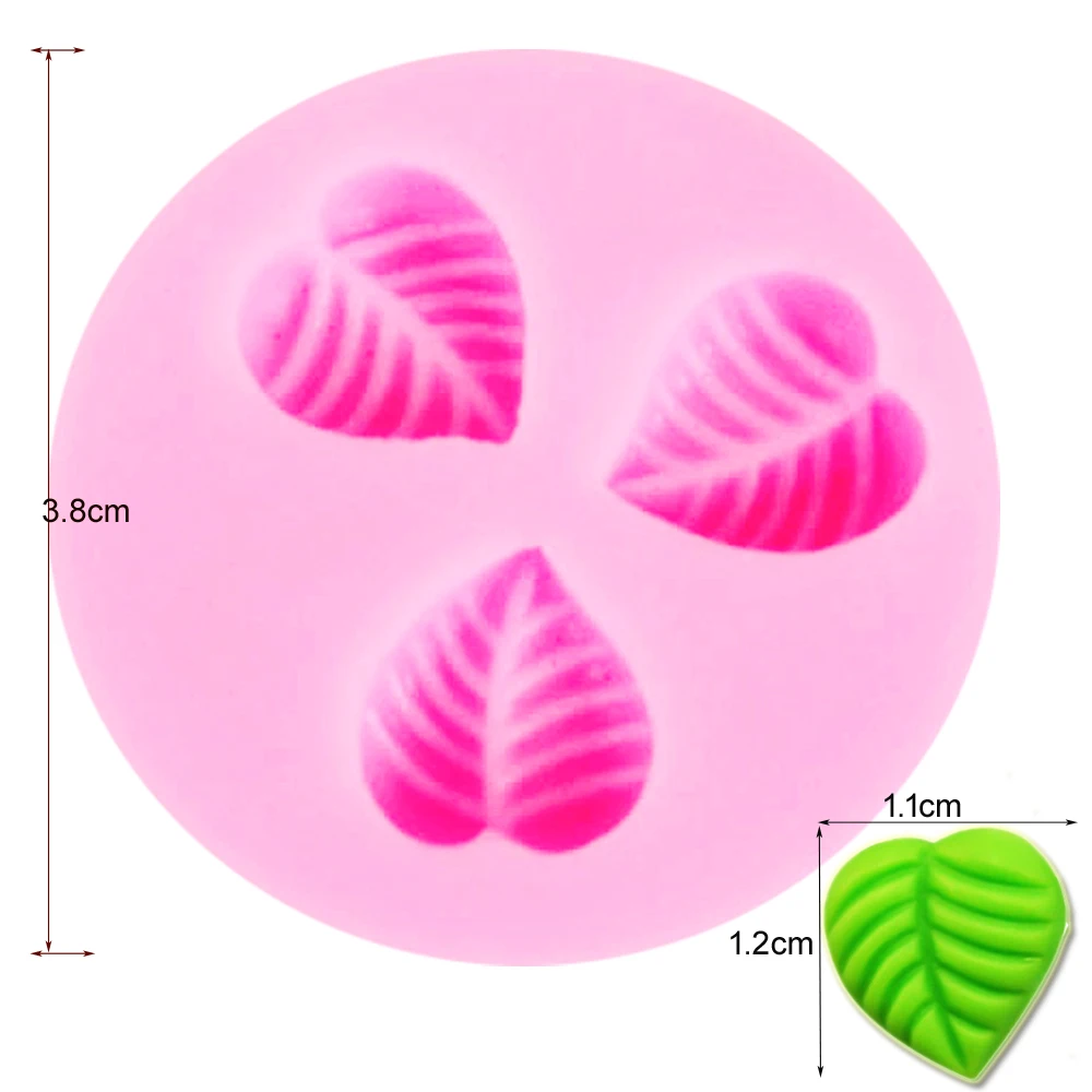 Kaymiklee M052 MinI Leaf Silicone Mold Baking Fondant Cake Chocolate Cookies Pastry Gumpaste Surgar Pudding Mould | Дом и сад