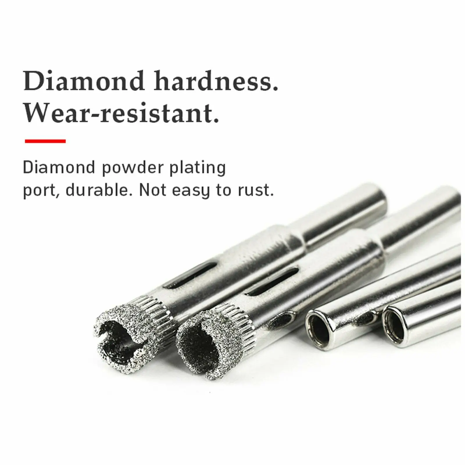 

10pcs Drill Bit 3mm-18mm Hole Saw Dry Vaccum Brazed Marble Glass Punch Tool