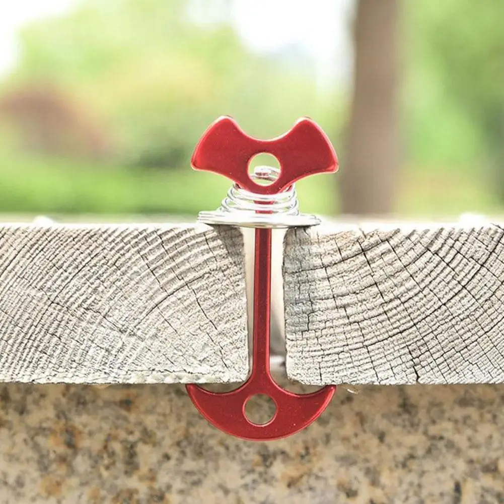 

Aluminum Alloy Tent Accessories Outdoor Camping Awning Hanging Spring Fishbone Multifunctional Tray Buckle Wind Hook Rope B Z1R6